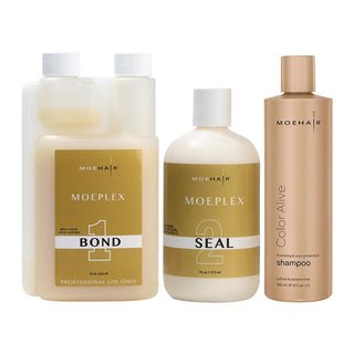 Pack of Moeplex Bond and Seal with Color Alive Shampoo