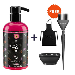 8 Oz - Pink Hair Dye - Vegan - With Free Coloring Kit| Semi Permanent hair Color | Moehair