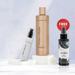 Protein Infused Shampoo & Hair Serum Combo Moehair USA