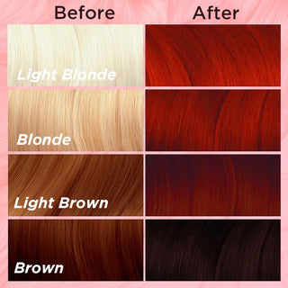 8 Oz - Red Hair Dye | Comparison of Before and After use of Semi -Permanent Red Hair color 