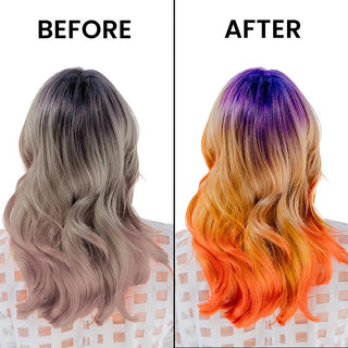 Before and After - Semi Permanent hair color